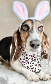 Spring Bandana, Floral Bandana, Flower Bandana, Summer Bandana | Leopard