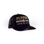 Pup Lux | 5 Panel Hat Mesh Back | Black