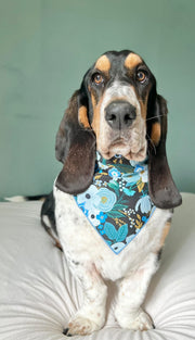 Spring Bandana, Flower Bandana, Tie Dog Bandana | Summer Bandana