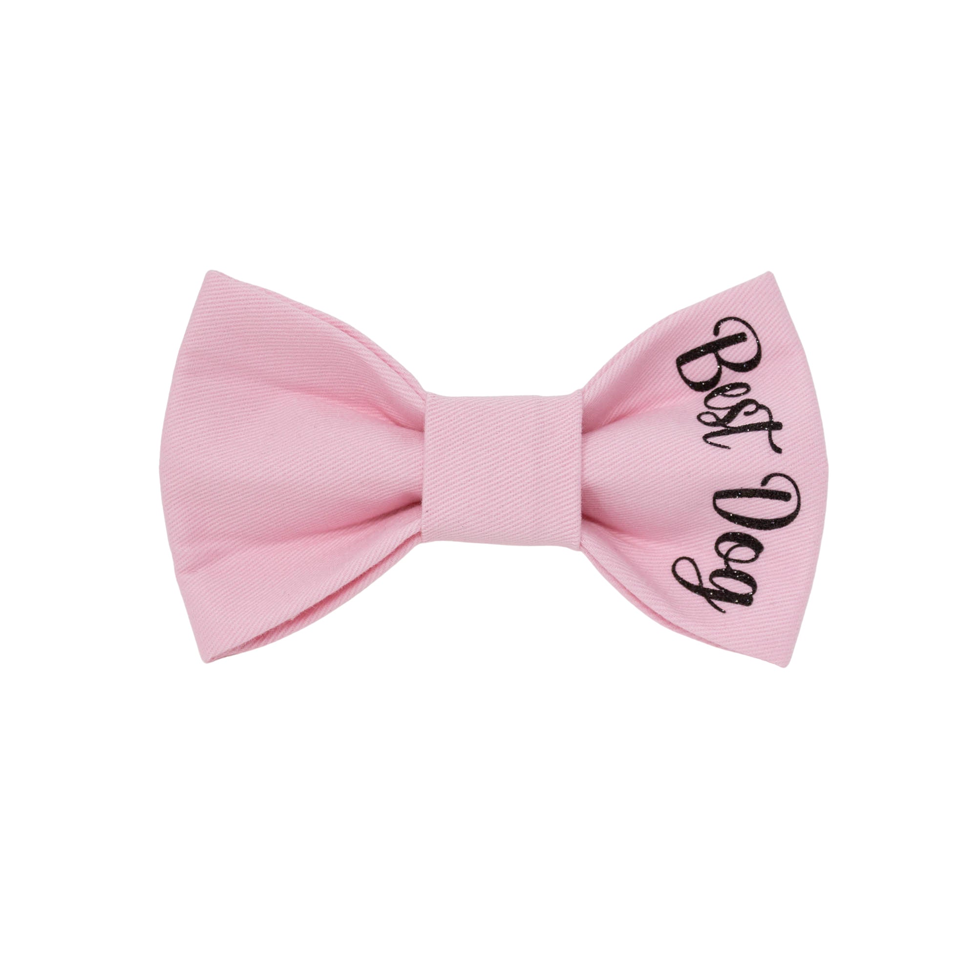 "The Julie"  Wedding Bow Tie | Pink with Best Dog Design | Bride, Groom, Best Dog - Southlake Paws