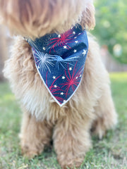 4th of July | Memorial Day Bandana | USA | American Flag Bandana | Patriotic bandana | Fireworks