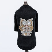 Night Owl Dog Sweater Black