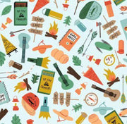 Camping Bandana, Dog Bandana, Summer Bandana,  Fall Bandana