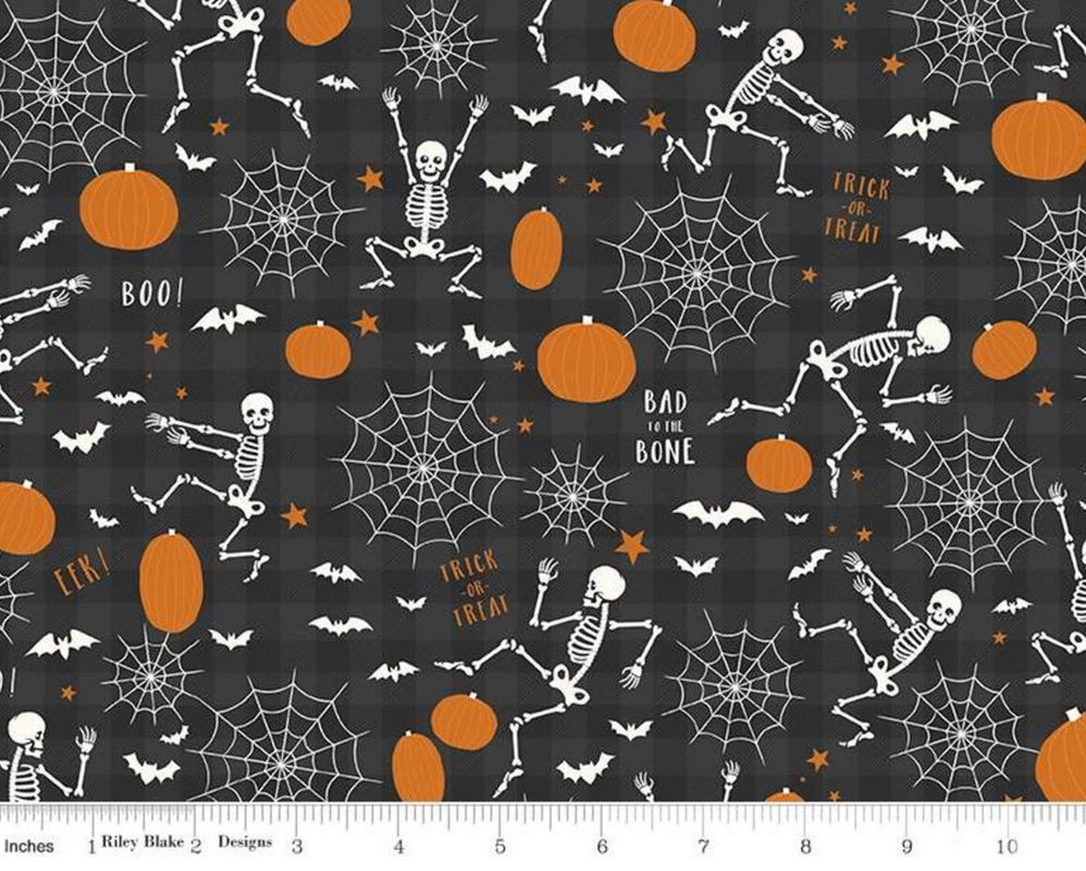 Halloween Bandana | Halloween Dog Bandana | Cob Webs and Skeletons