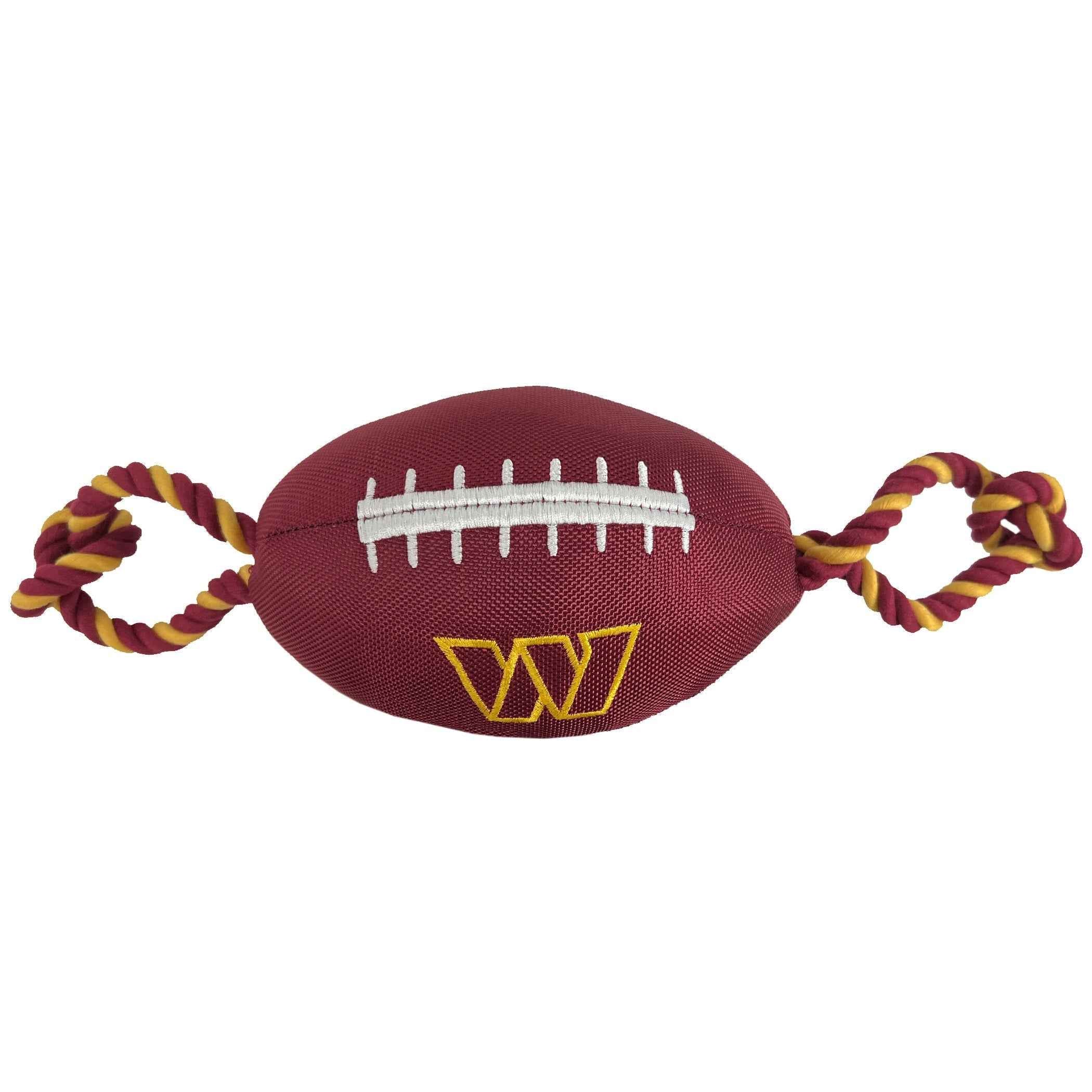 Washington Commanders Nylon Football Dog Toy - NFL Pet Fan Collection