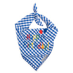 Blue Happy Birthday Bandana
