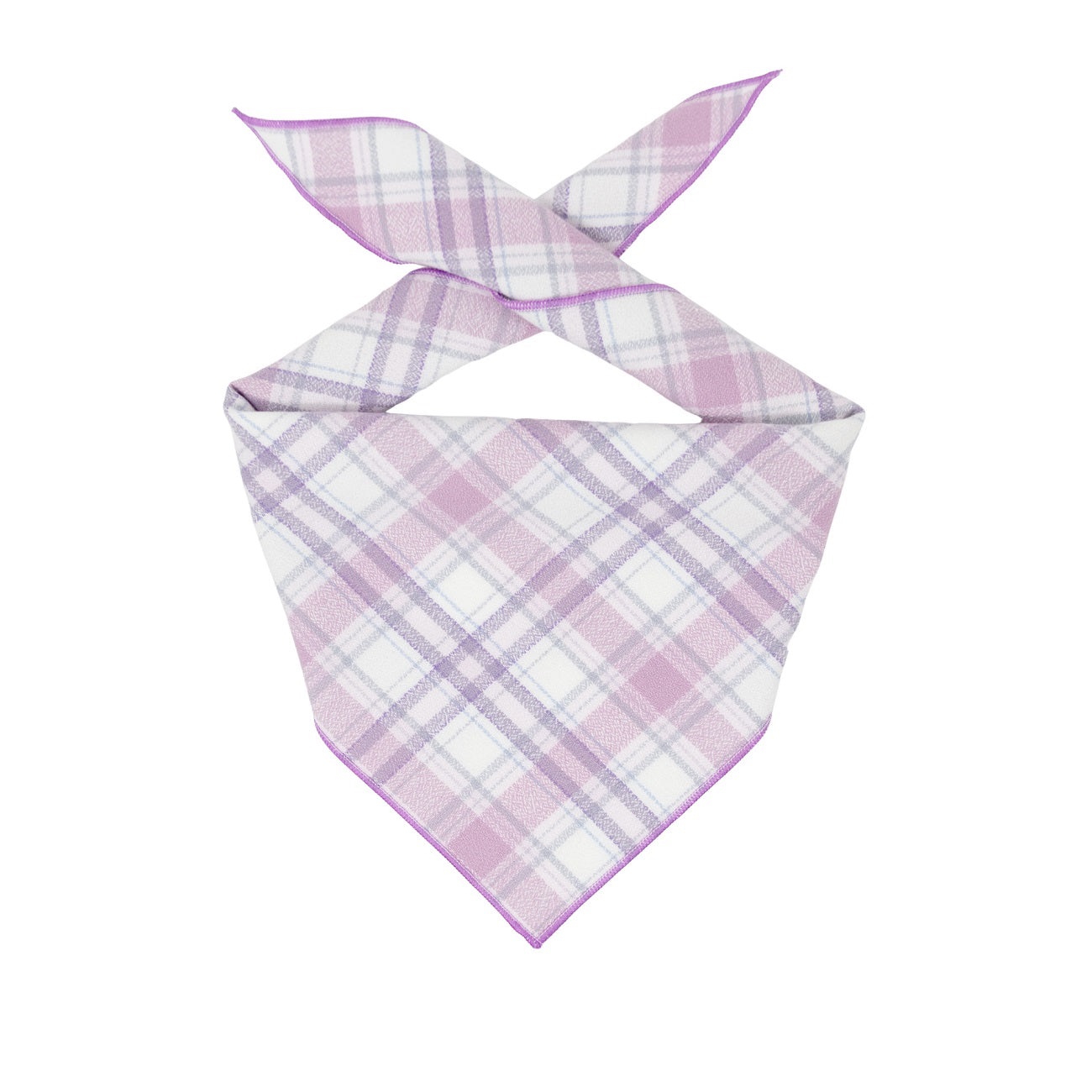 Flannel Dog Bandana, Plaid Bandana, Fall Bandana, High Quality Fabric, Lavender - Southlake Paws