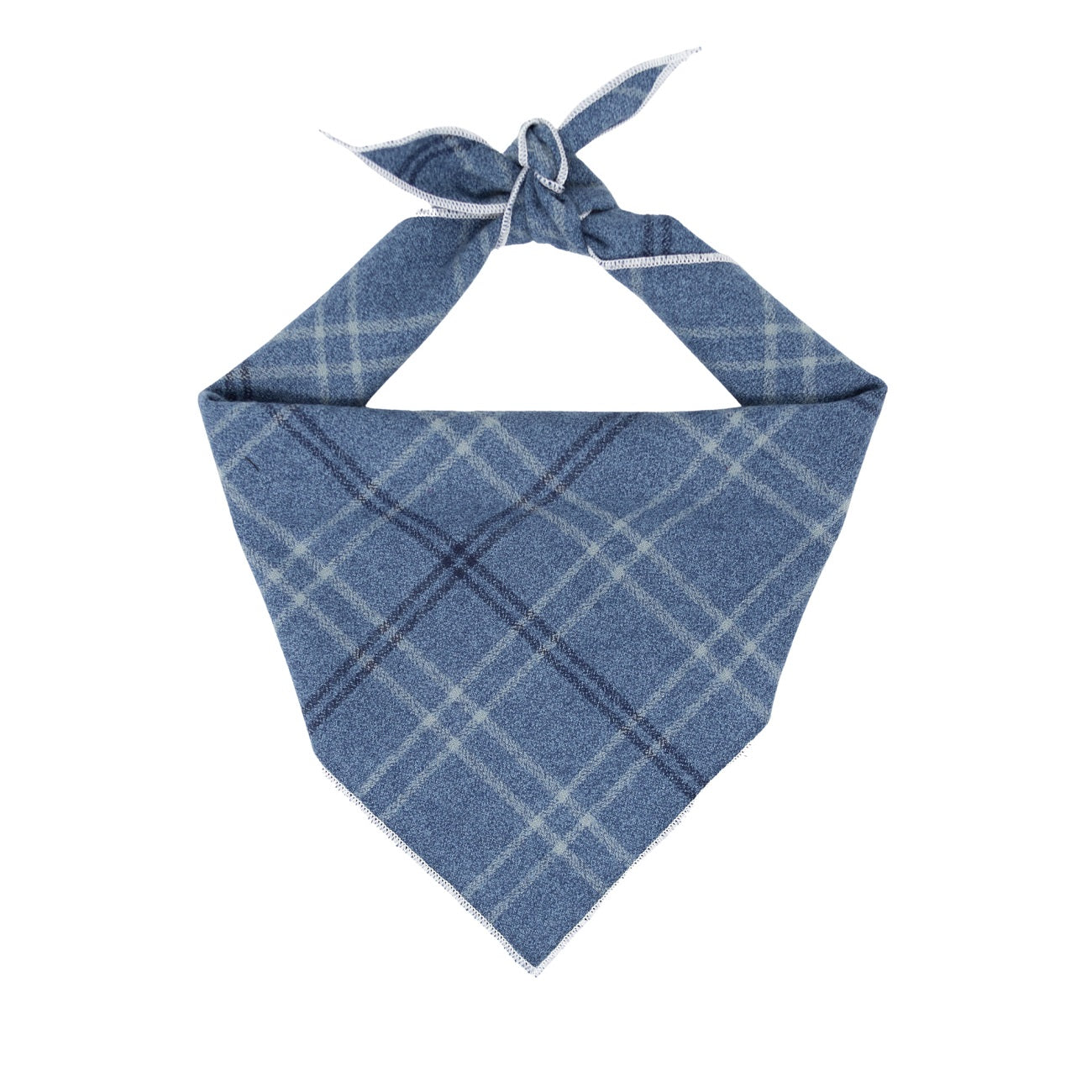 Flannel Dog Bandana, Plaid Bandana, Fall Bandana, High Quality Fabric, Blue - Southlake Paws