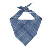 Flannel Dog Bandana, Plaid Bandana, Fall Bandana, High Quality Fabric, Blue