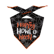 Halloween Bandana | Halloween Dog Bandana | Black Spider Web | Happy Howl-o-ween