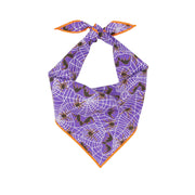 Halloween Bandana | Halloween Dog Bandana | Purple Spiders