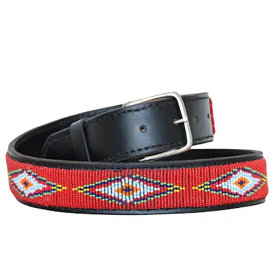TKC Sedona Beaded Belt Wide Width The Aztec Collection - Silver Buckle