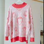 Strawberry Oversized Human Sweater