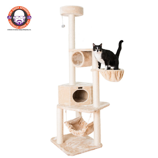 Armarkat 72" H Pet Cat Tower Tower EntertaInment Furniture With  Lounge Basket Perch A7204