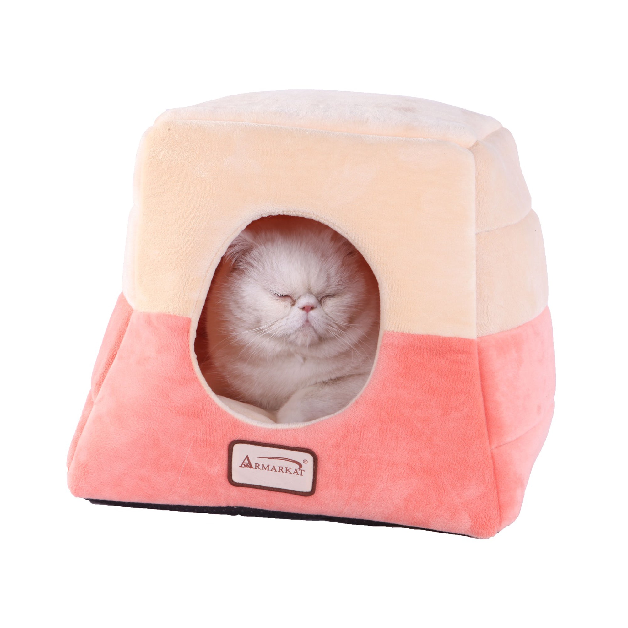 Armarkat Cat Bed - Orange/Beige