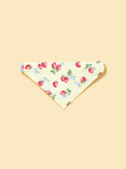 Strawberry Fields Butter Yellow Triangle Bandana 