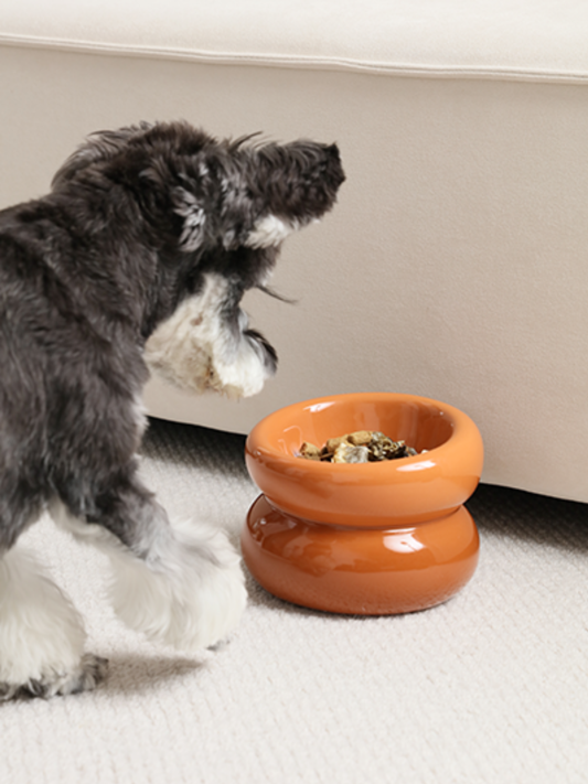 Soufflé Pet Bowl - Amber Orange