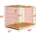 Load image into Gallery viewer, 24-42" Collapsible Copper Gold Dog Crate GLD24-42
