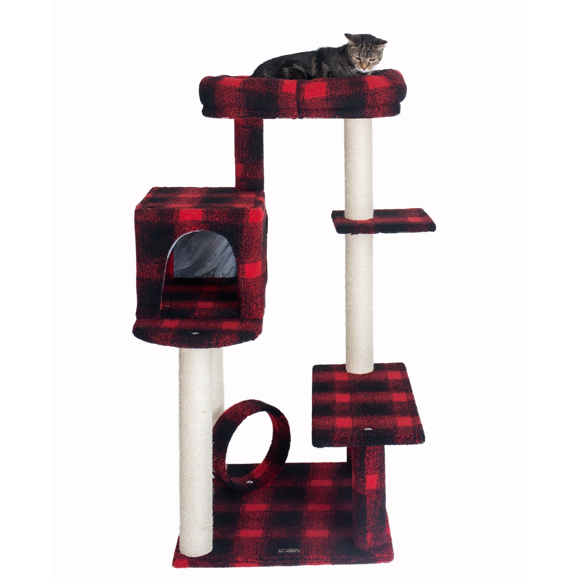 Armarkat Classic Cat Tree B5008 - 50-Inch - Black/Red