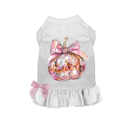 Pretty Pink Pumpkin Dog Dress