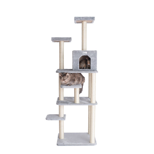 Armarkat Cat Tree GP78740822 - 74-Inch - Silver/Gray