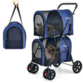 Load image into Gallery viewer, 4-in-1 Double Pet Stroller with Detachable Carrier and Travel Carriage
