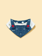 Reversible Denim Cherry Overalls Pet Bandana 