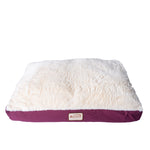 Armarkat M02HJH/MB-X Extra Large Pet Bed Mat With Poly Fill Cushion & Removel Cover  Burgundy & Ivory