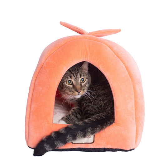 Armarkat Cat Bed C10HCS/MB - Orange/Ivory