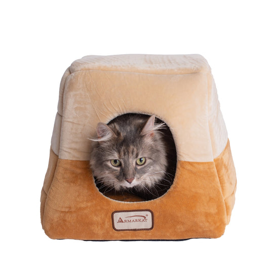 Armarkat Cat Bed - Brown/Beige