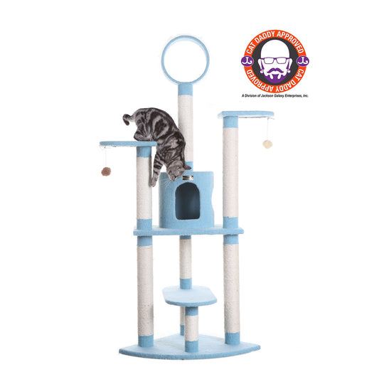 Armarkat Classic Cat Condo B6605 - 65-Inch - Sky/Blue