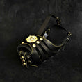 Load image into Gallery viewer, 'Maximus'' Basket Muzzle Black & Gold
