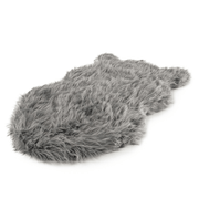 PupRug Faux Fur Orthopedic Dog Bed - Curve Charcoal Grey
