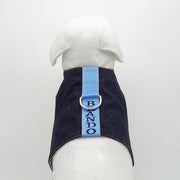 Personalized Denim Dog Harness Vest