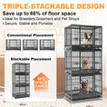 Load image into Gallery viewer, 37" Stackable Heavy Duty Dog Crate 371D03 by Southlake Paws, featuring a triple-stackable design for space-saving and stabili

