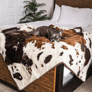PupProtector™ Waterproof Throw Blanket - Brown Faux Cowhide