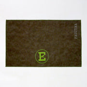 Personalized Faux Leather Dog Placemat Grey/Green
