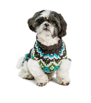 Charcoal Fairisle Wool Dog Sweater