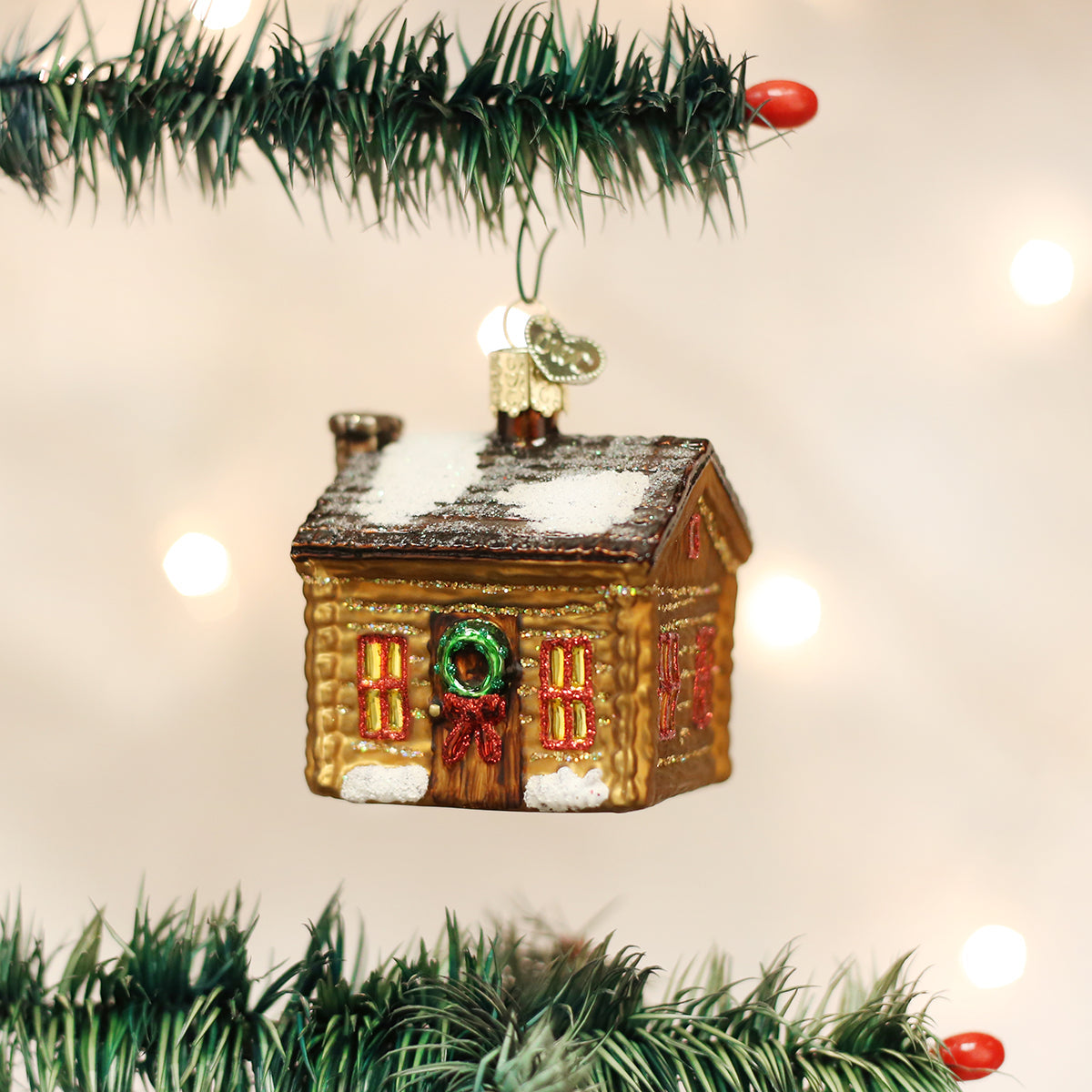 Log Cabin Ornament - Southlake Paws