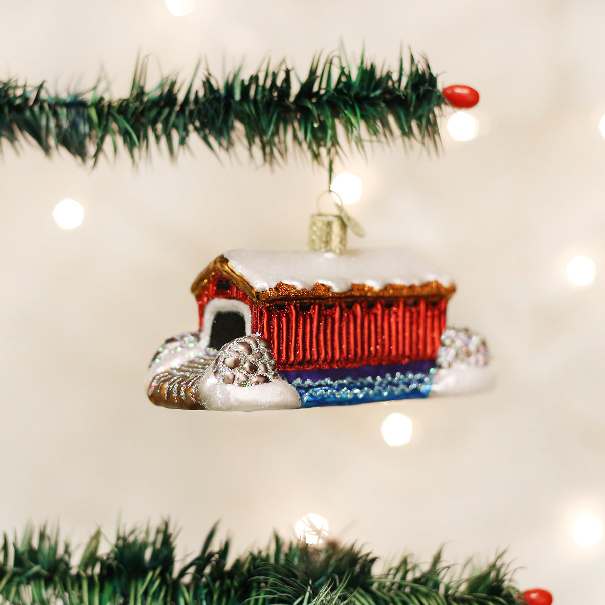 Covered Bridge Ornament - Southlake Paws