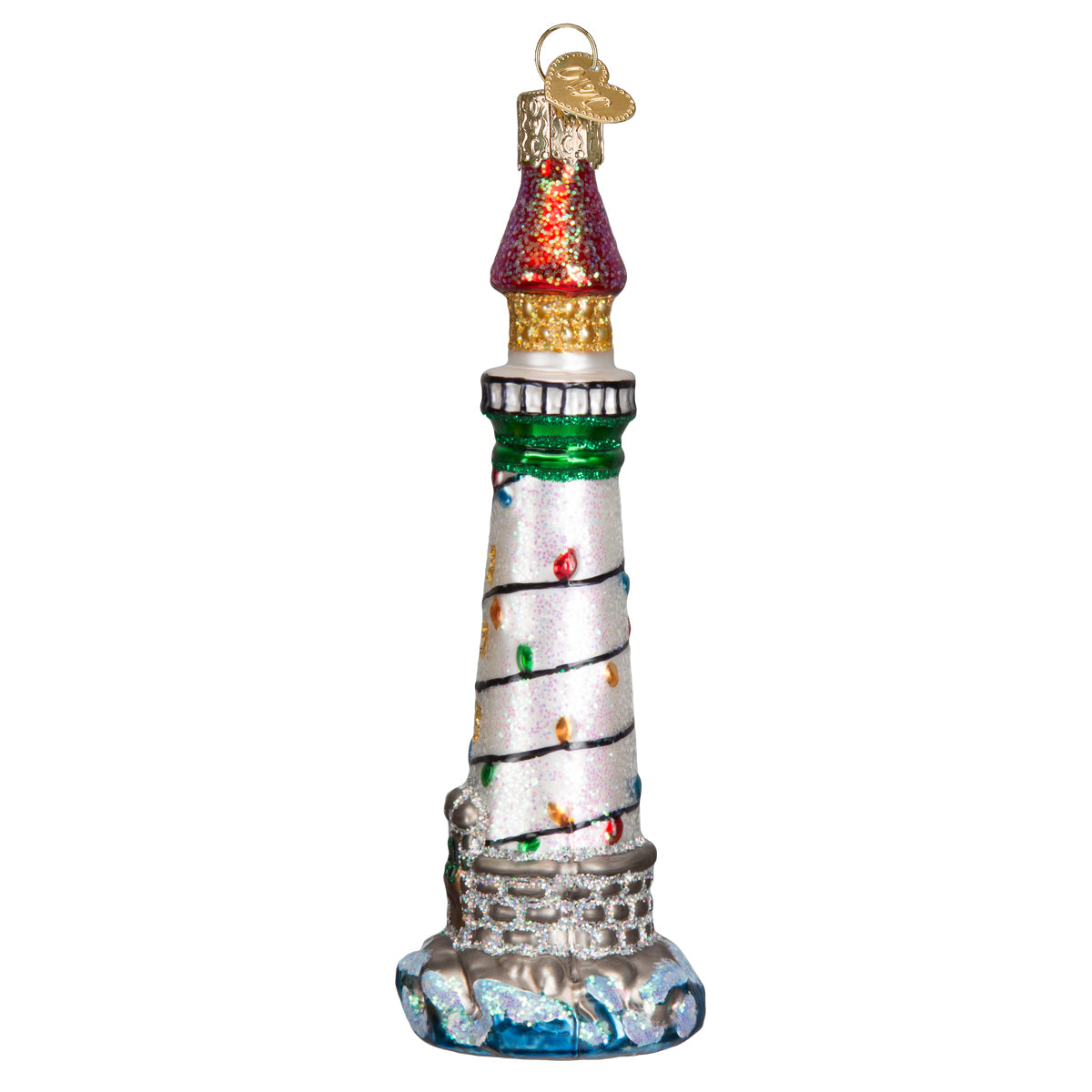 Holiday Lighthouse Ornament - Southlake Paws