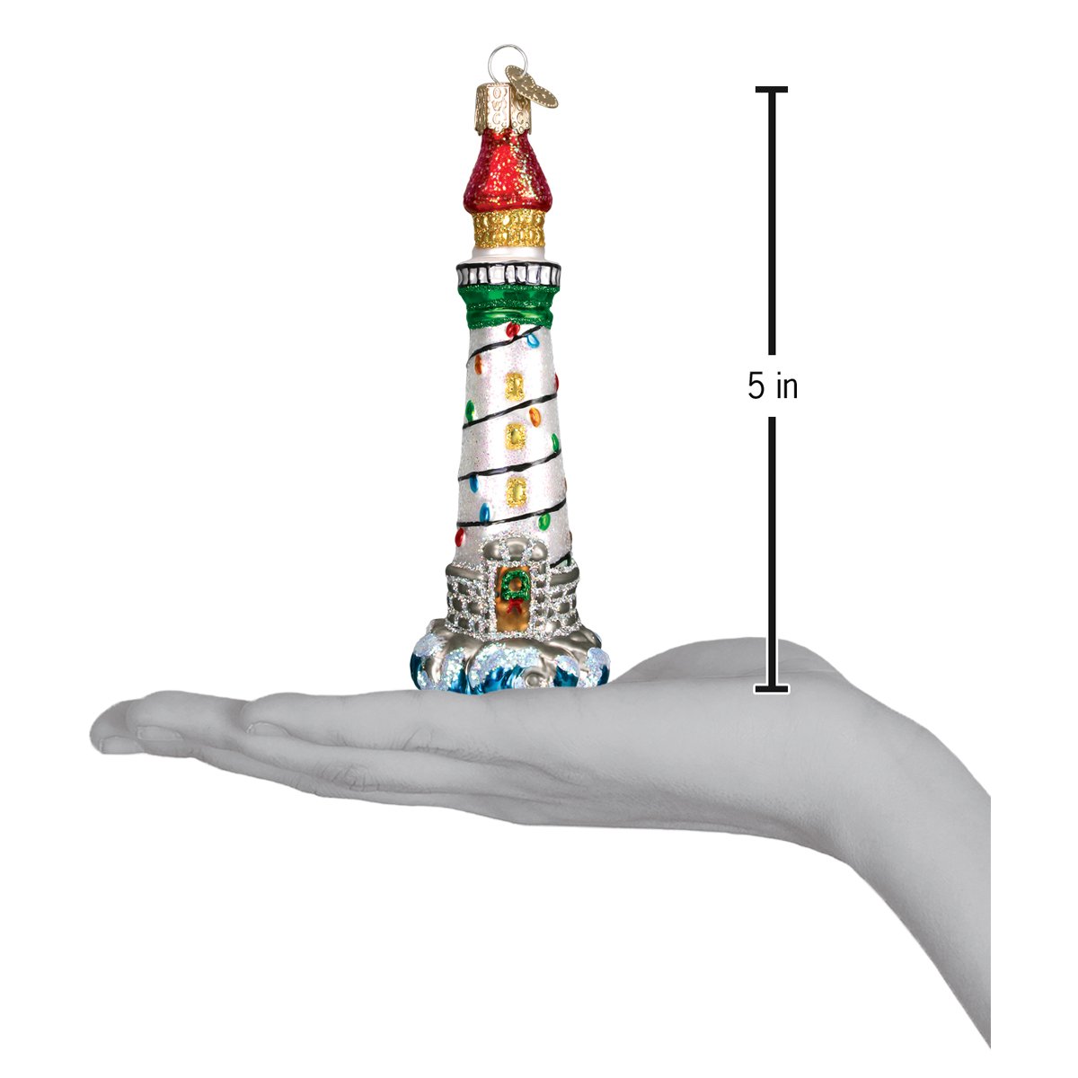 Holiday Lighthouse Ornament - Southlake Paws