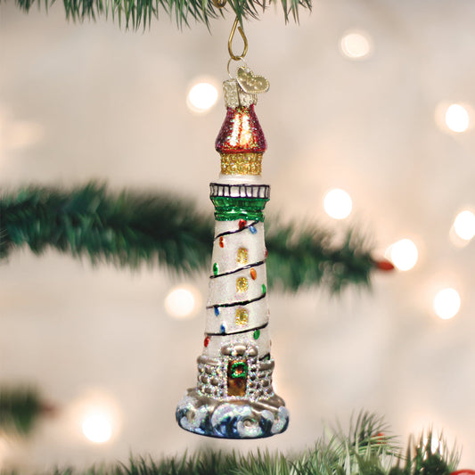 Holiday Lighthouse Ornament - Southlake Paws