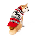 Load image into Gallery viewer, Red Reindeer Shawl Dog Sweater
