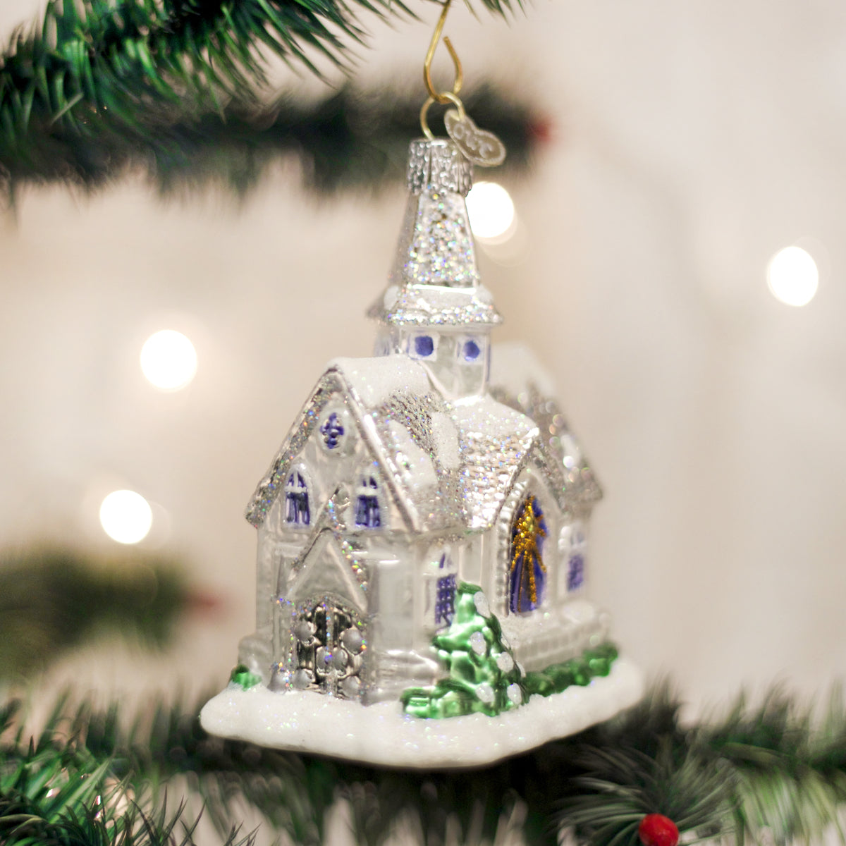 Sparkling Cathedral Ornament - Southlake Paws