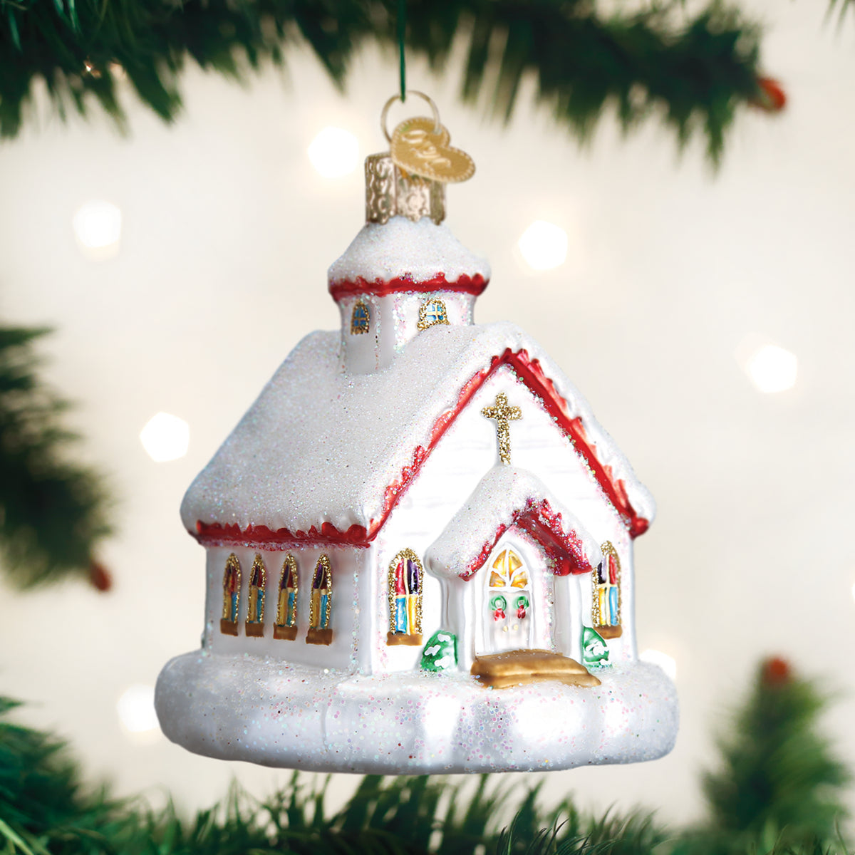 Country Church Ornament - Southlake Paws