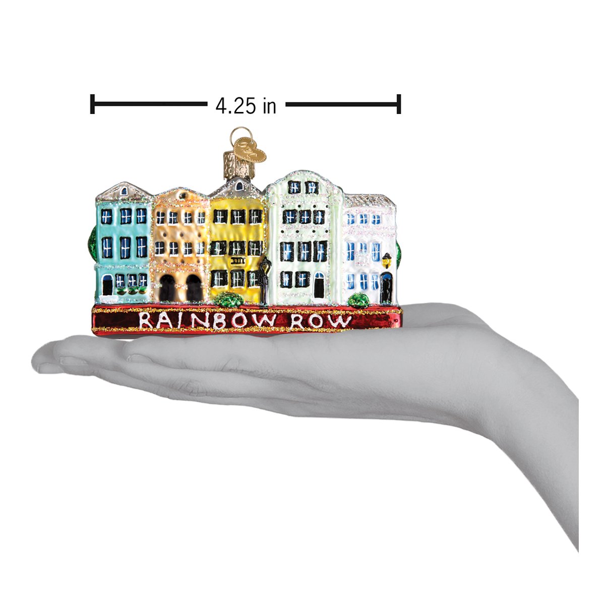 Rainbow Row Ornament - Southlake Paws