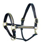 ExionPro Clincher Leather Halter - Brass Hardware
