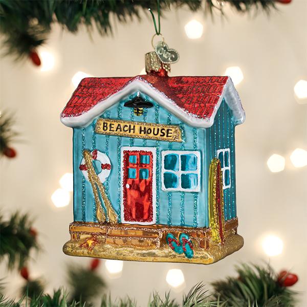 Beach House Ornament - Southlake Paws