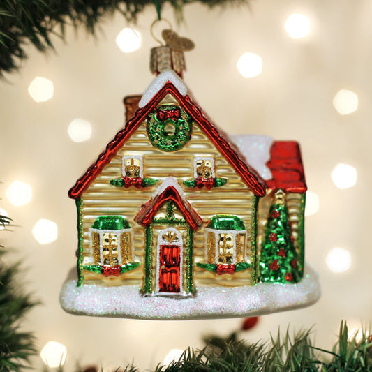 Christmas Cottage Ornament - Southlake Paws